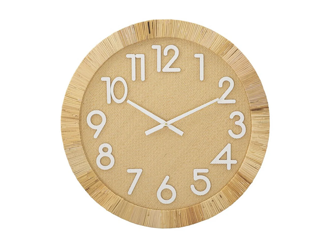 Horloge Murale en Rotin "Boho Plus" 60cm Naturel