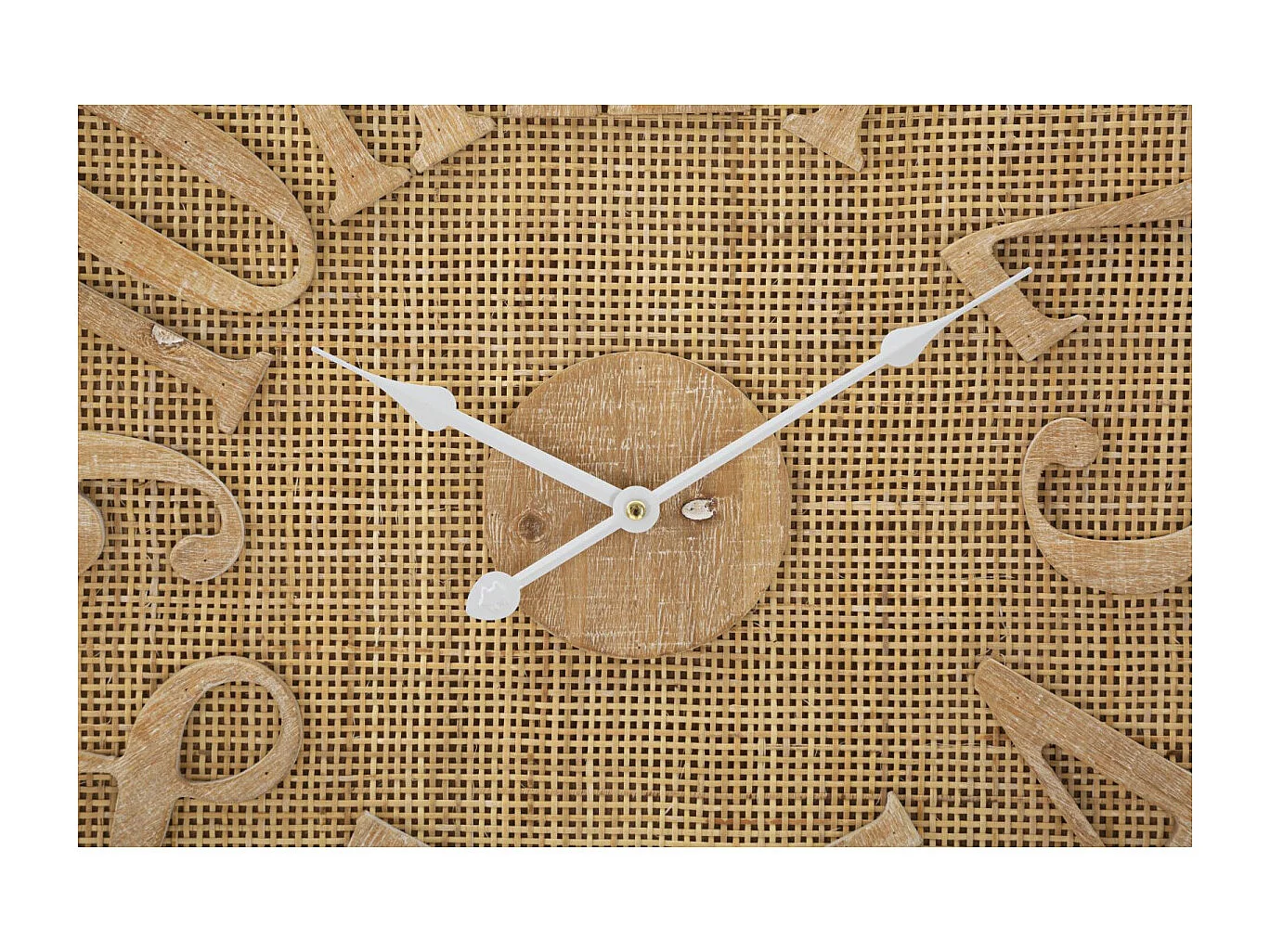 Horloge Murale en Rotin "Boho" 60cm Naturel
