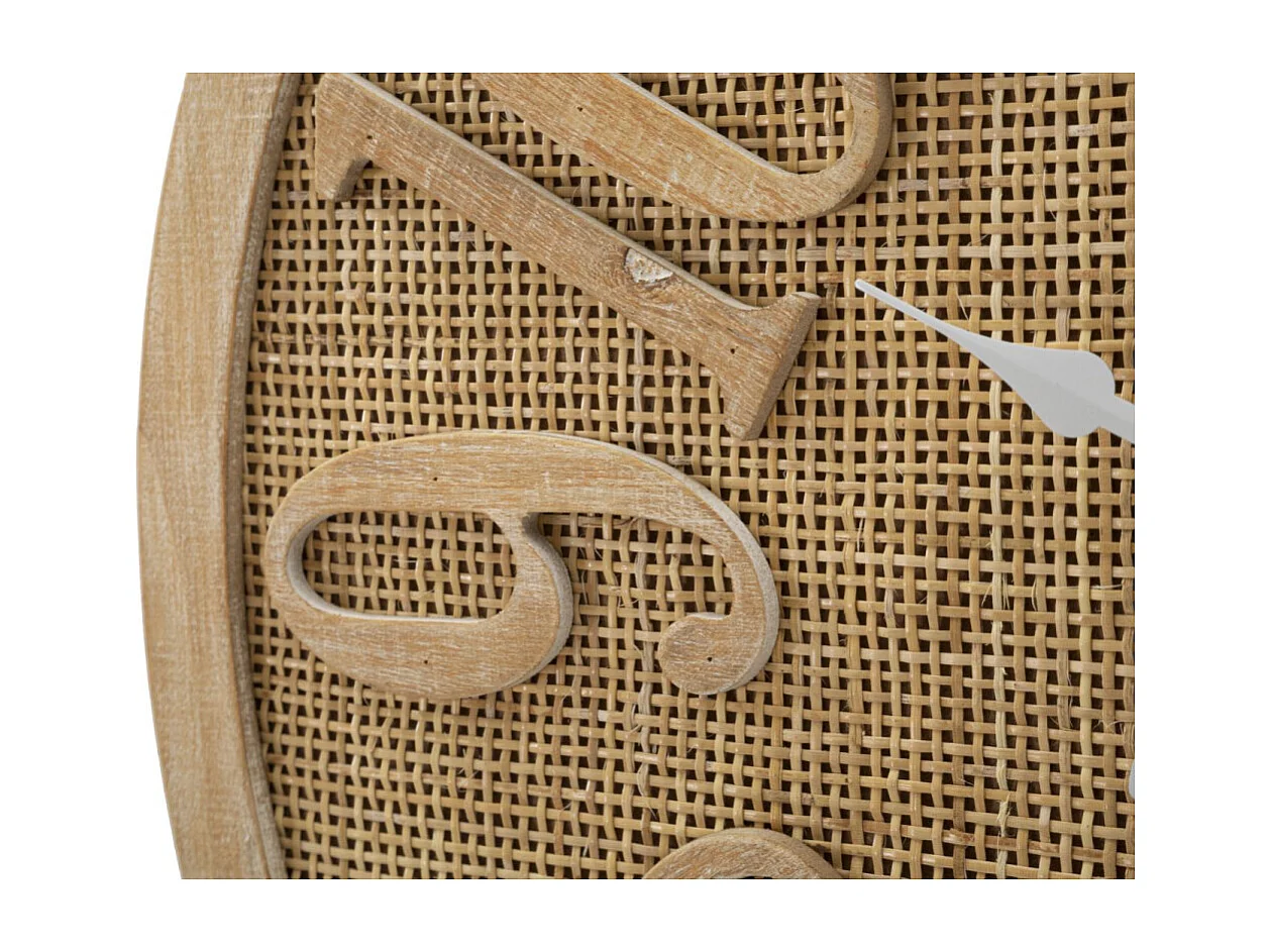 Horloge Murale en Rotin "Boho" 60cm Naturel