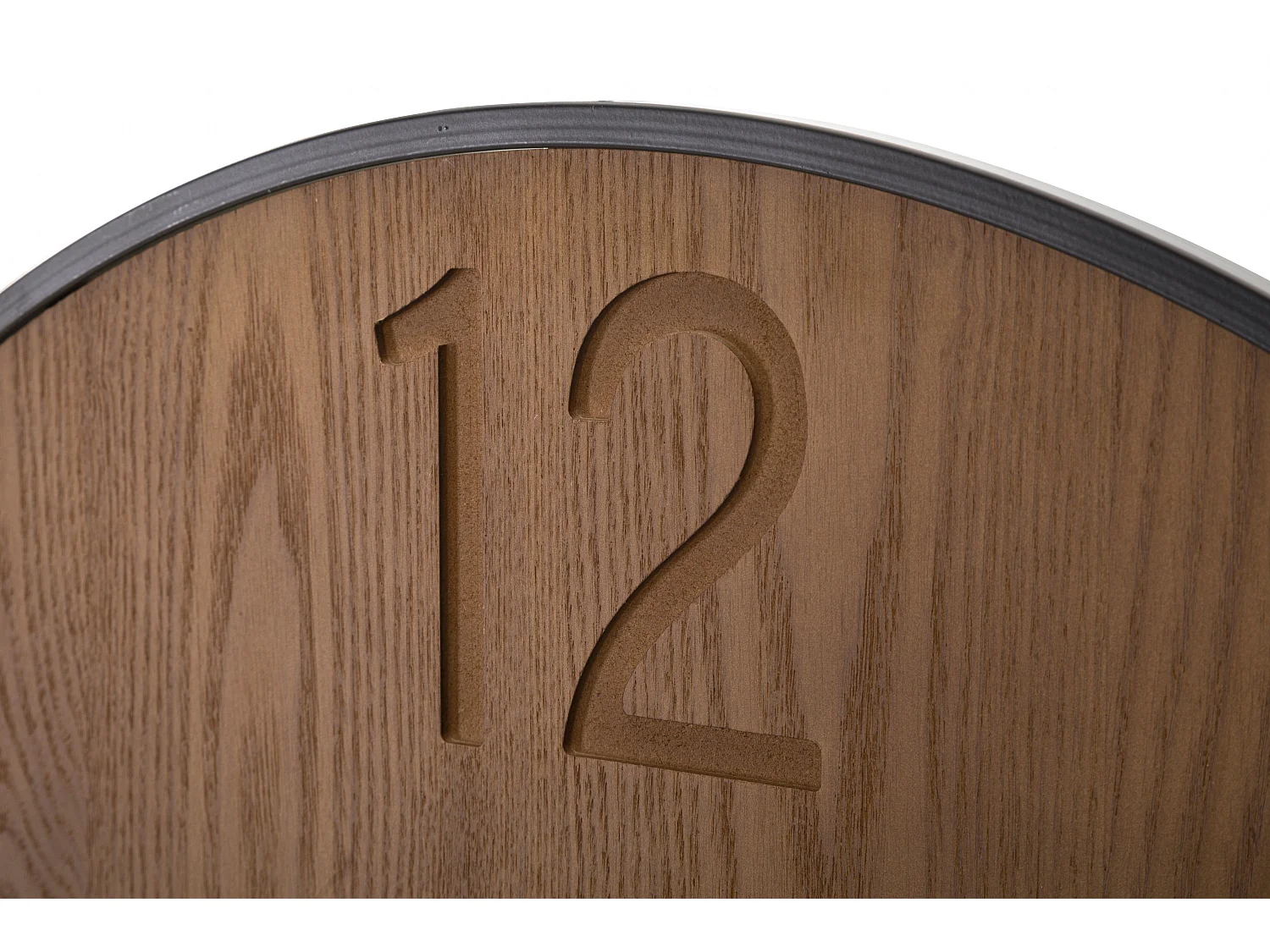 Horloge Murale Design "Super Leaf" 60cm Marron & Noir