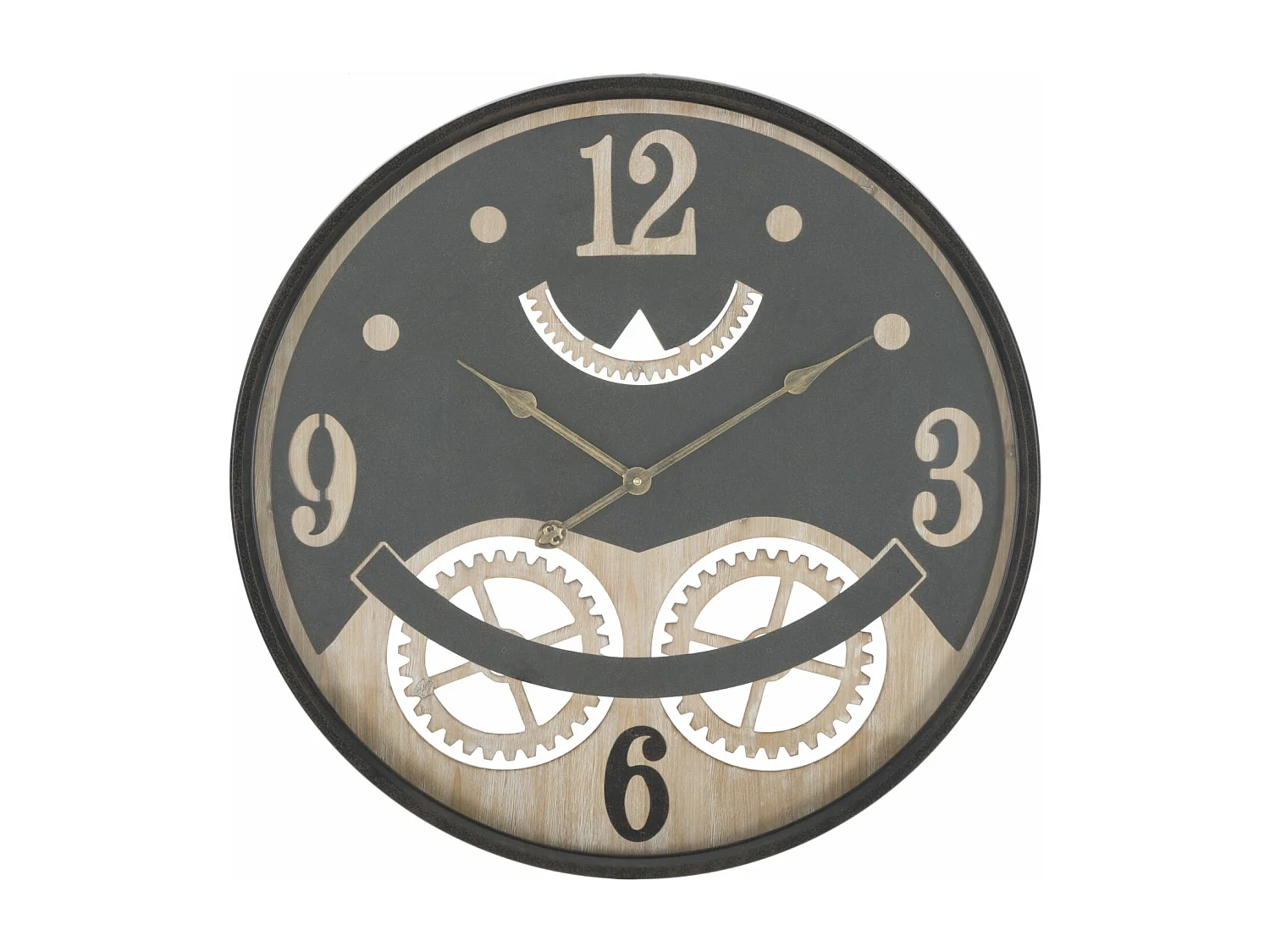 Orologio da parete in metallo nero Ø cm 67x6,5