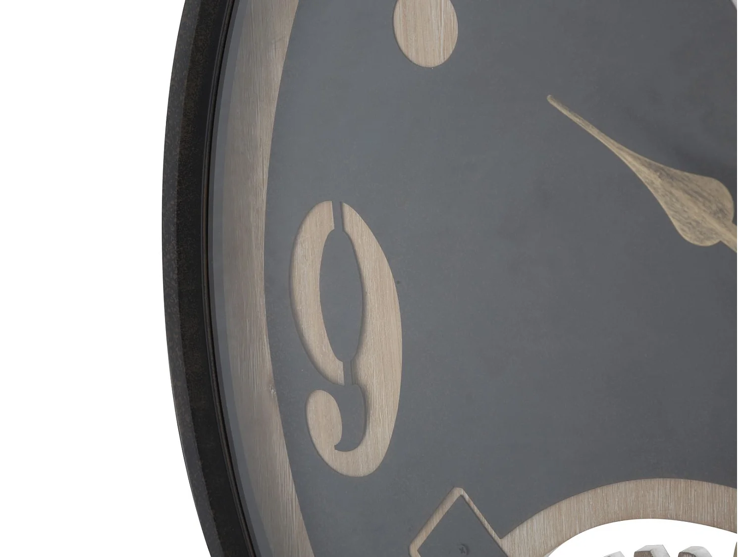 Orologio da parete in metallo nero Ø cm 67x6,5