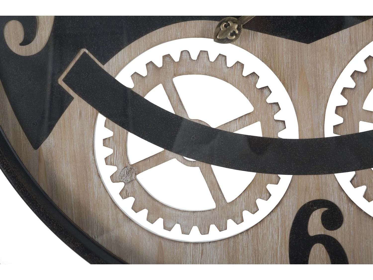 Orologio da parete in metallo nero Ø cm 67x6,5