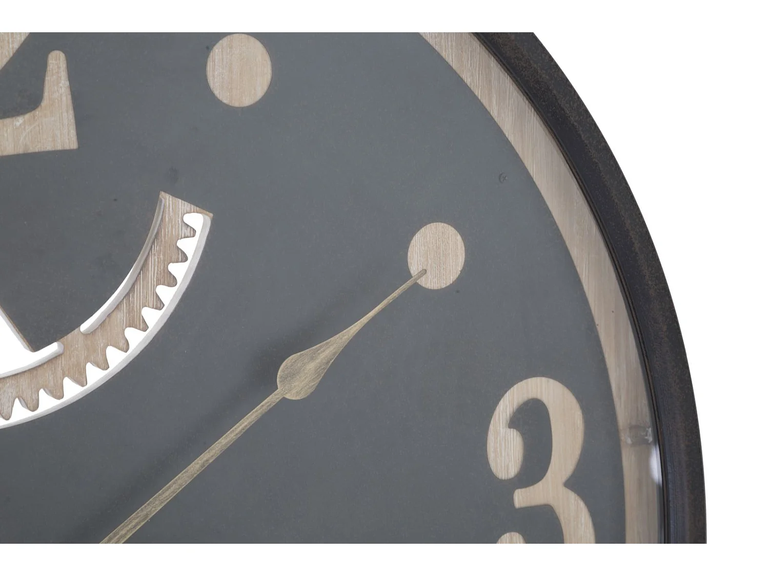 Horloge Murale en Verre "XXX" 67cm Noir & Marron