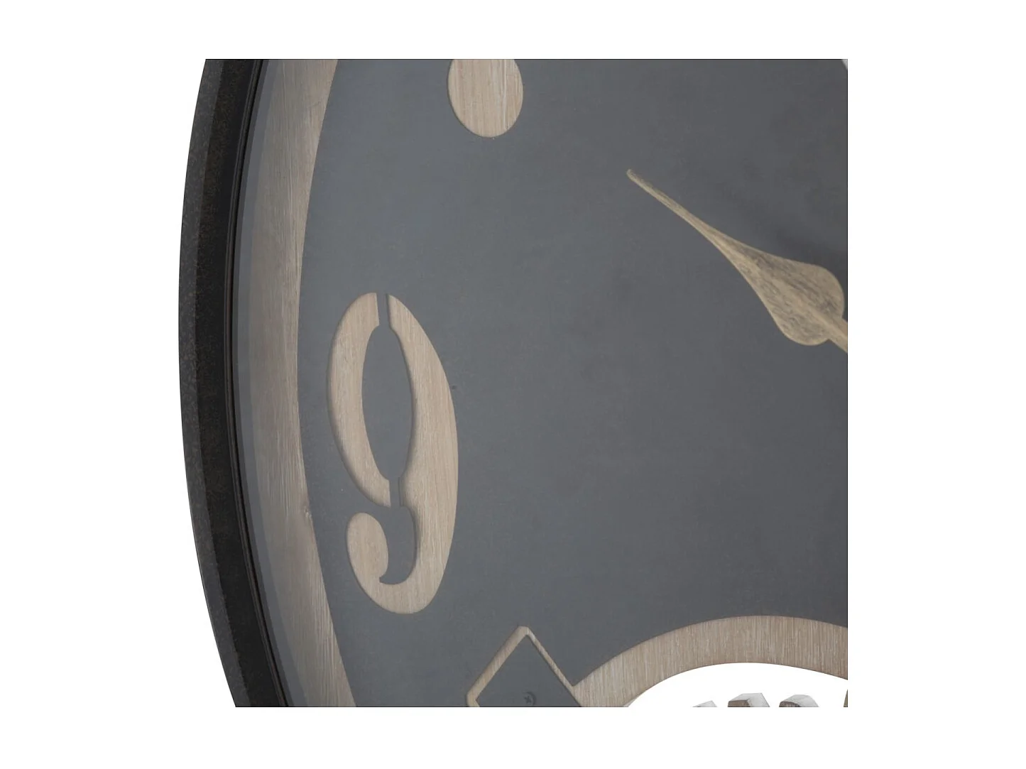 Horloge Murale en Verre "XXX" 67cm Noir & Marron