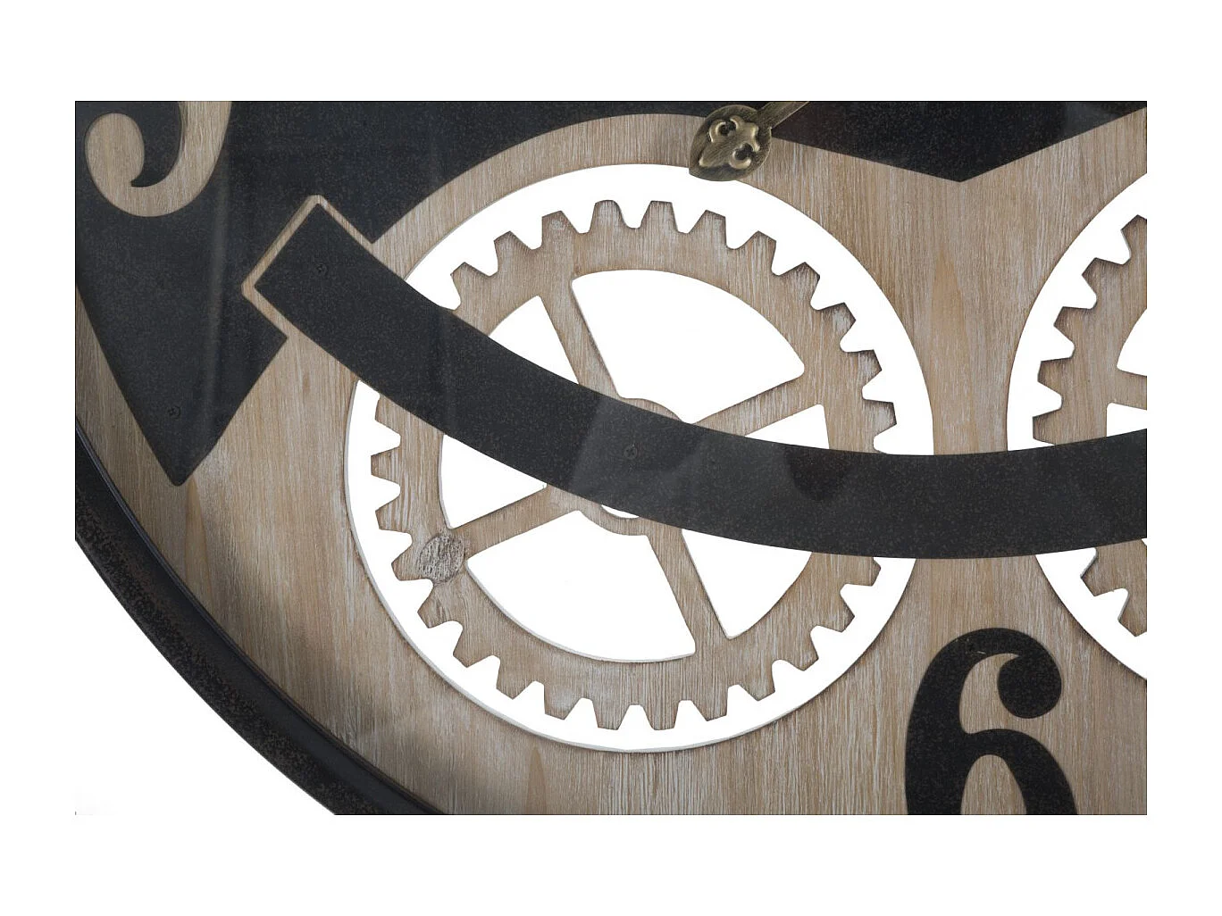 Horloge Murale en Verre "XXX" 67cm Noir & Marron