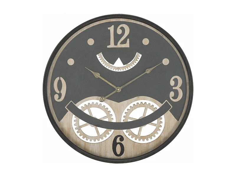 Orologio da parete in metallo nero Ø cm 67x6,5