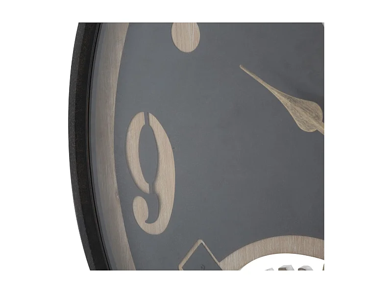 Horloge Murale en Verre "XXX" 67cm Noir & Marron