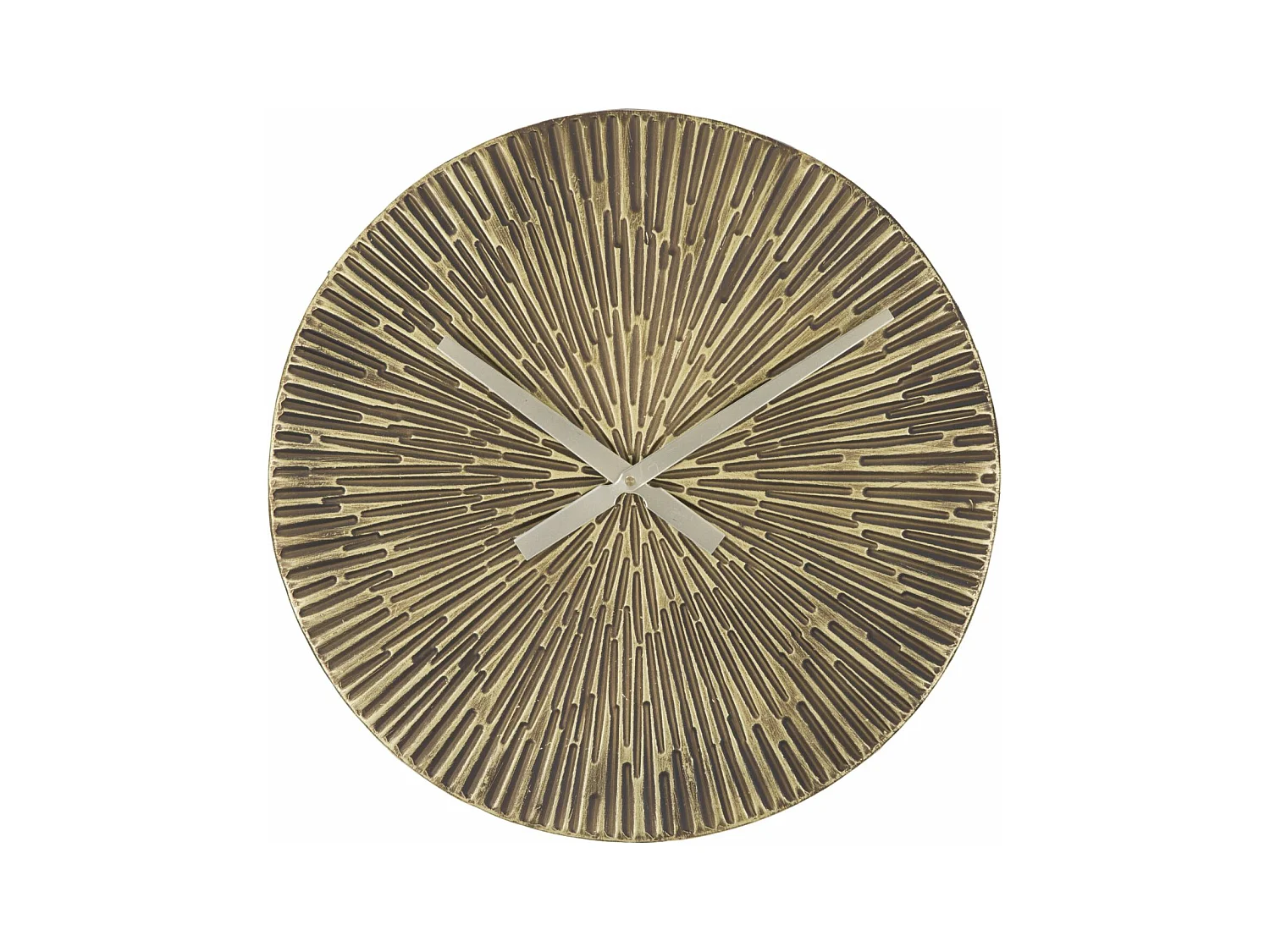 Horloge murale en métal doré Ø 50x3,5