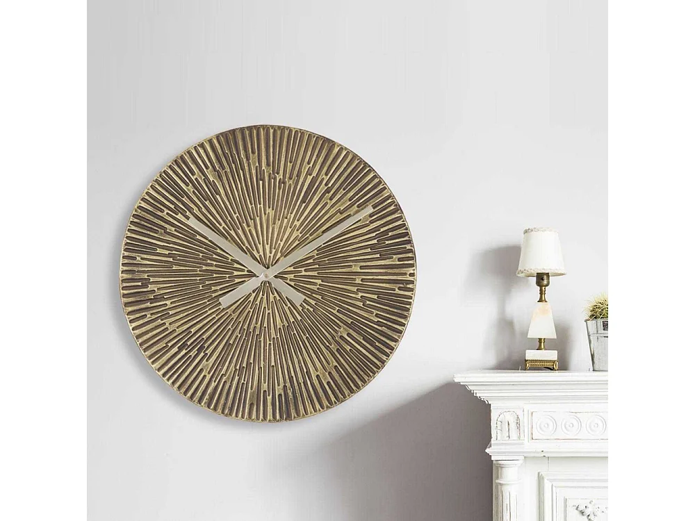 Horloge Murale en Métal "Opis" 50cm Bronze