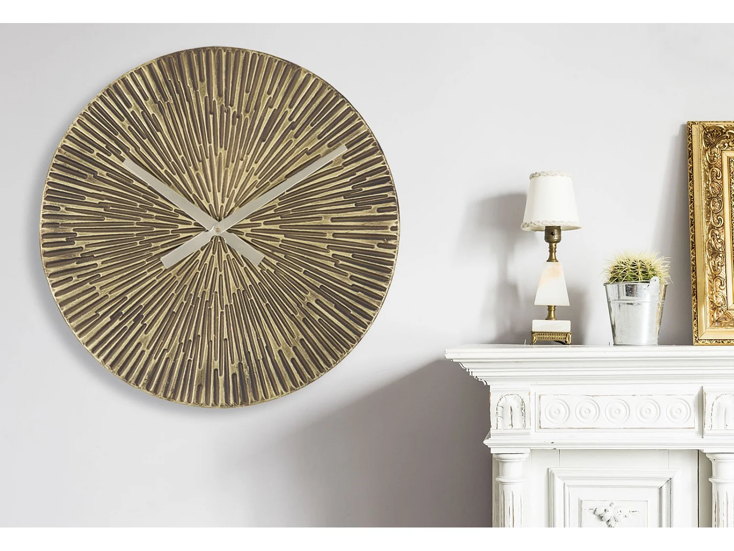 Horloge Murale en Métal "Opis" 50cm Bronze