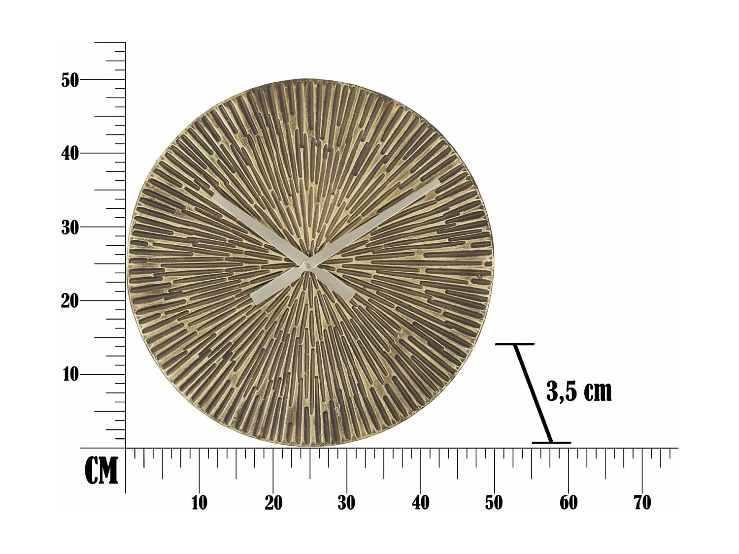 Horloge Murale en Métal "Opis" 50cm Bronze