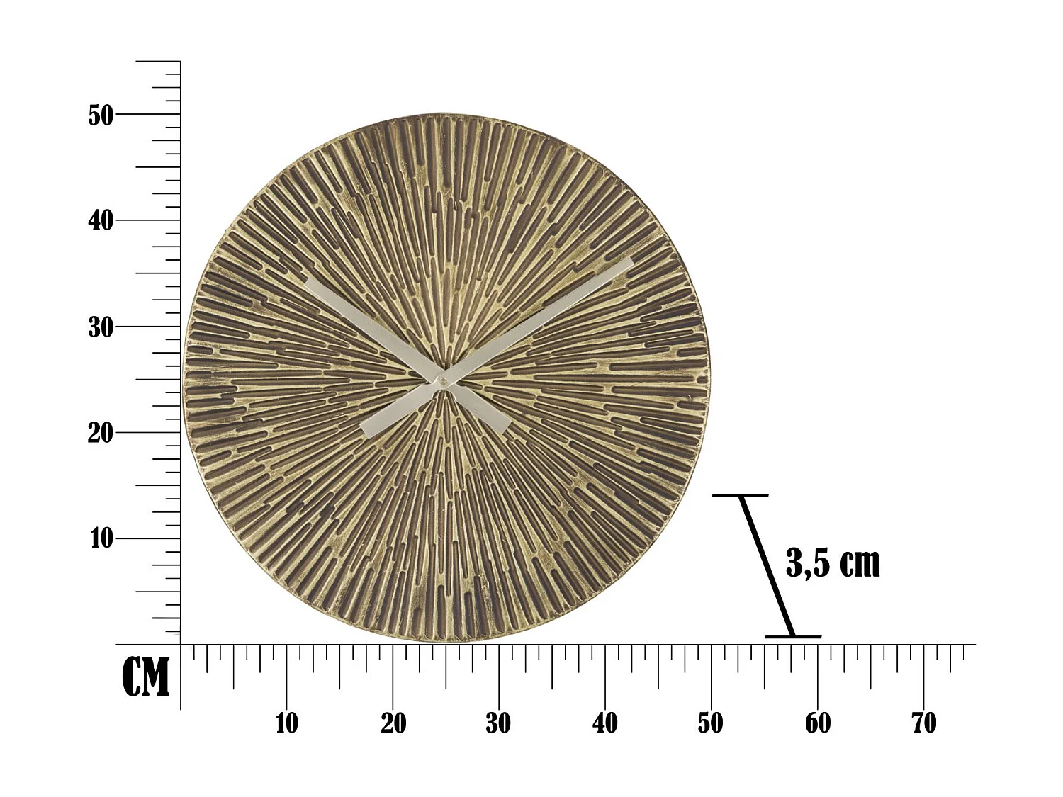 Horloge Murale en Métal "Opis" 50cm Bronze