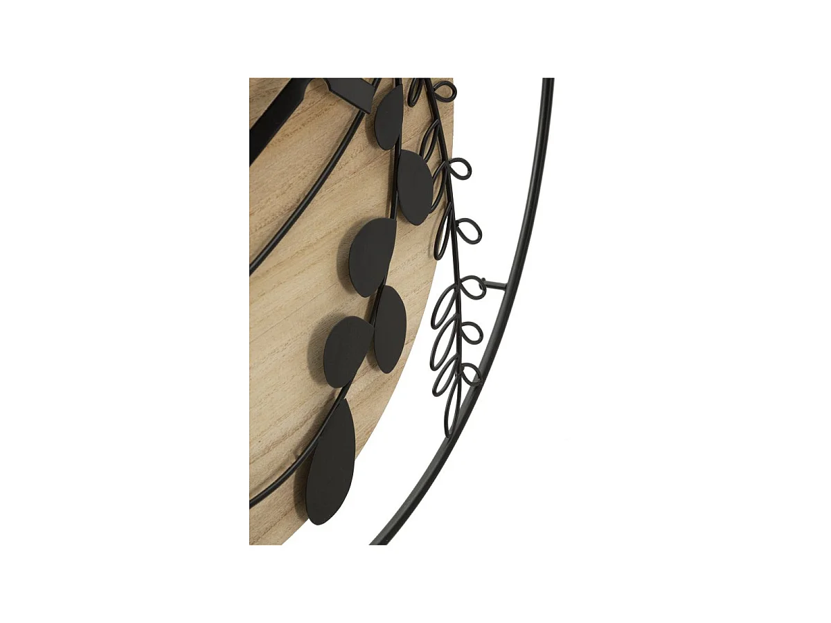 Zegar ścienny - czarny, brązowy, żelazo, styl nowoczesny, wys. 60 cm - Clock Elegant - A