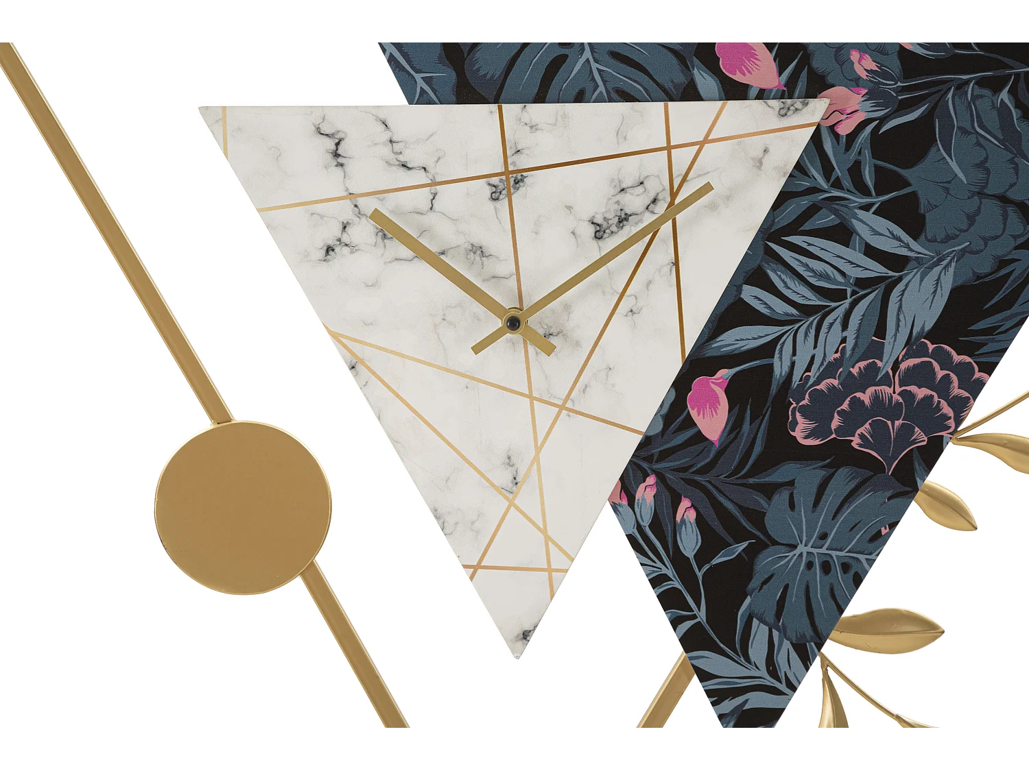 Horloge Murale en Métal "Triangle" 75cm Multicolore