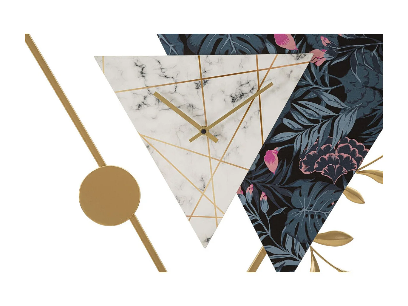 Horloge Murale en Métal "Triangle" 75cm Multicolore