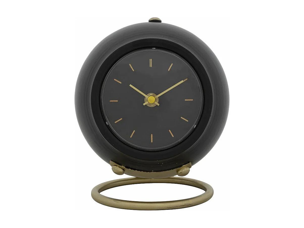 Horloge à Poser en Métal "Ball" 19cm Noir