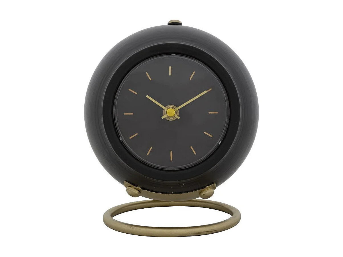 Horloge à Poser en Métal "Ball" 19cm Noir