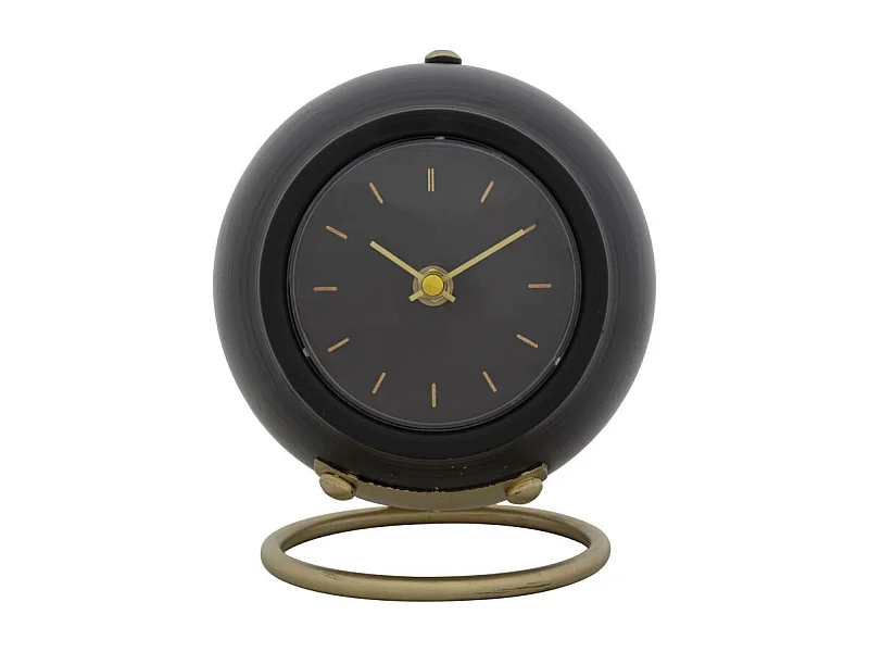 Horloge à Poser en Métal "Ball" 19cm Noir