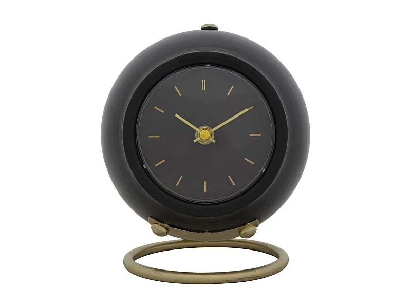 Horloge à Poser en Métal "Ball" 19cm Noir