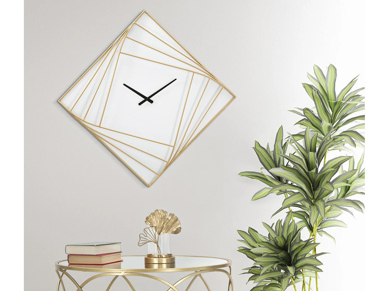 Horloge Murale en Métal "Goldy Line" 85cm Or