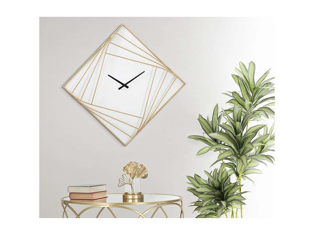 Horloge Murale en Métal "Goldy Line" 85cm Or