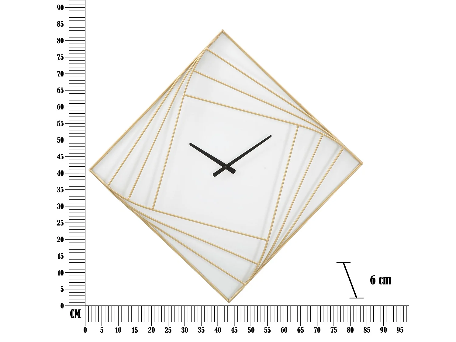 Horloge Murale en Métal "Goldy Line" 85cm Or