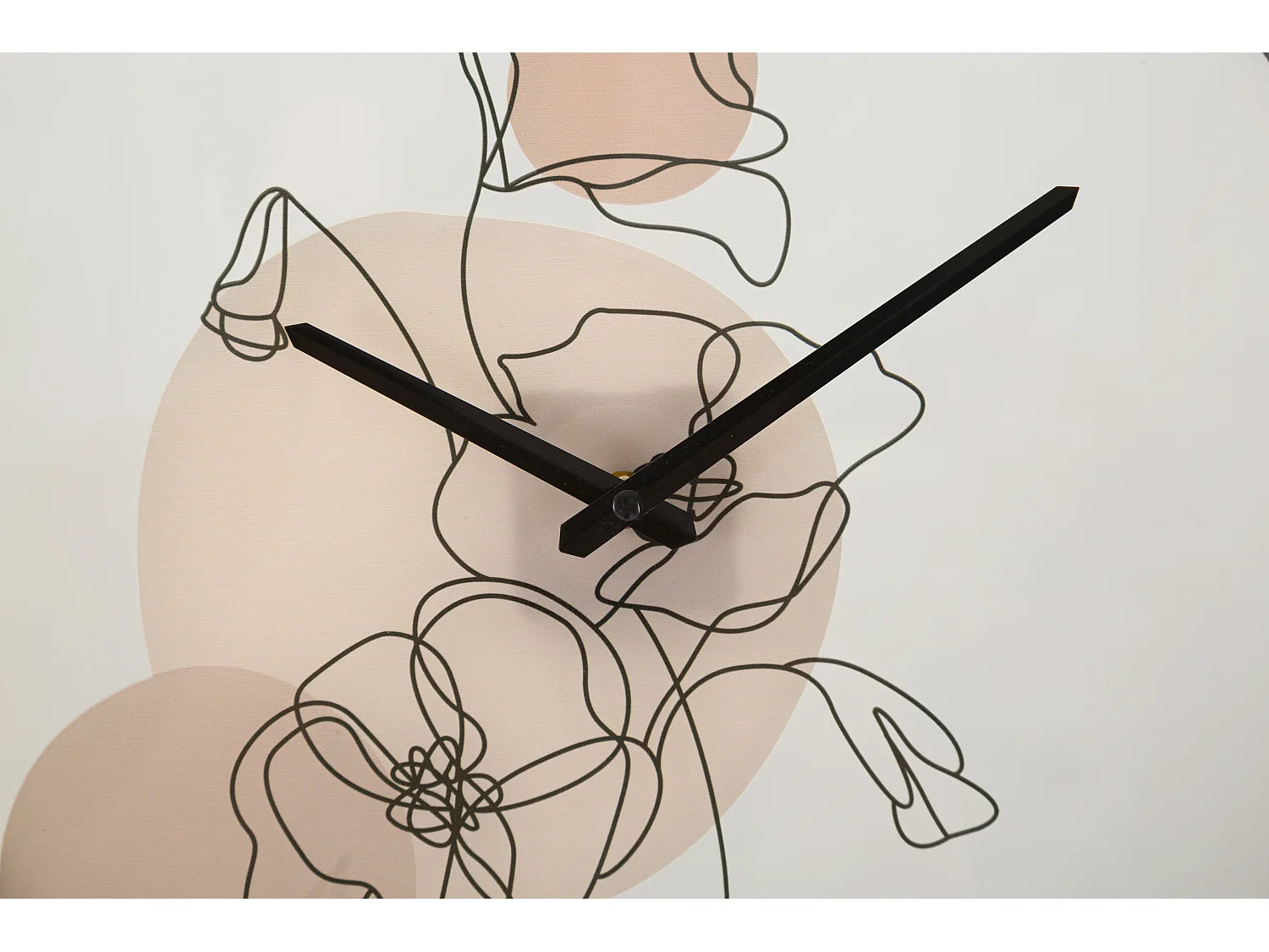 Horloge Murale en Verre "Fleurs" 40cm Multicolore