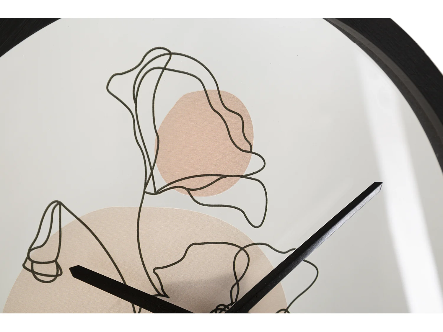 Horloge Murale en Verre "Fleurs" 40cm Multicolore