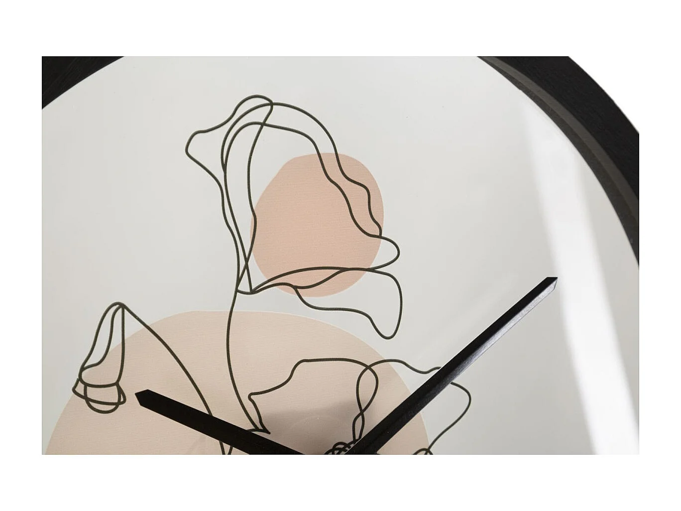 Horloge Murale en Verre "Fleurs" 40cm Multicolore