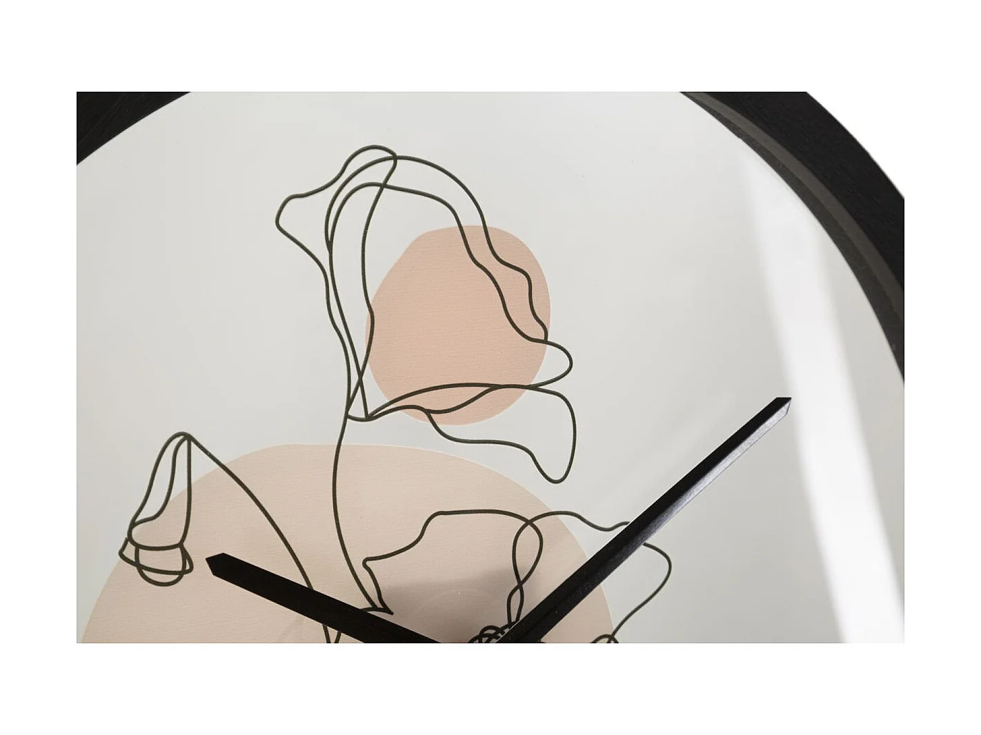 Horloge Murale en Verre "Fleurs" 40cm Multicolore