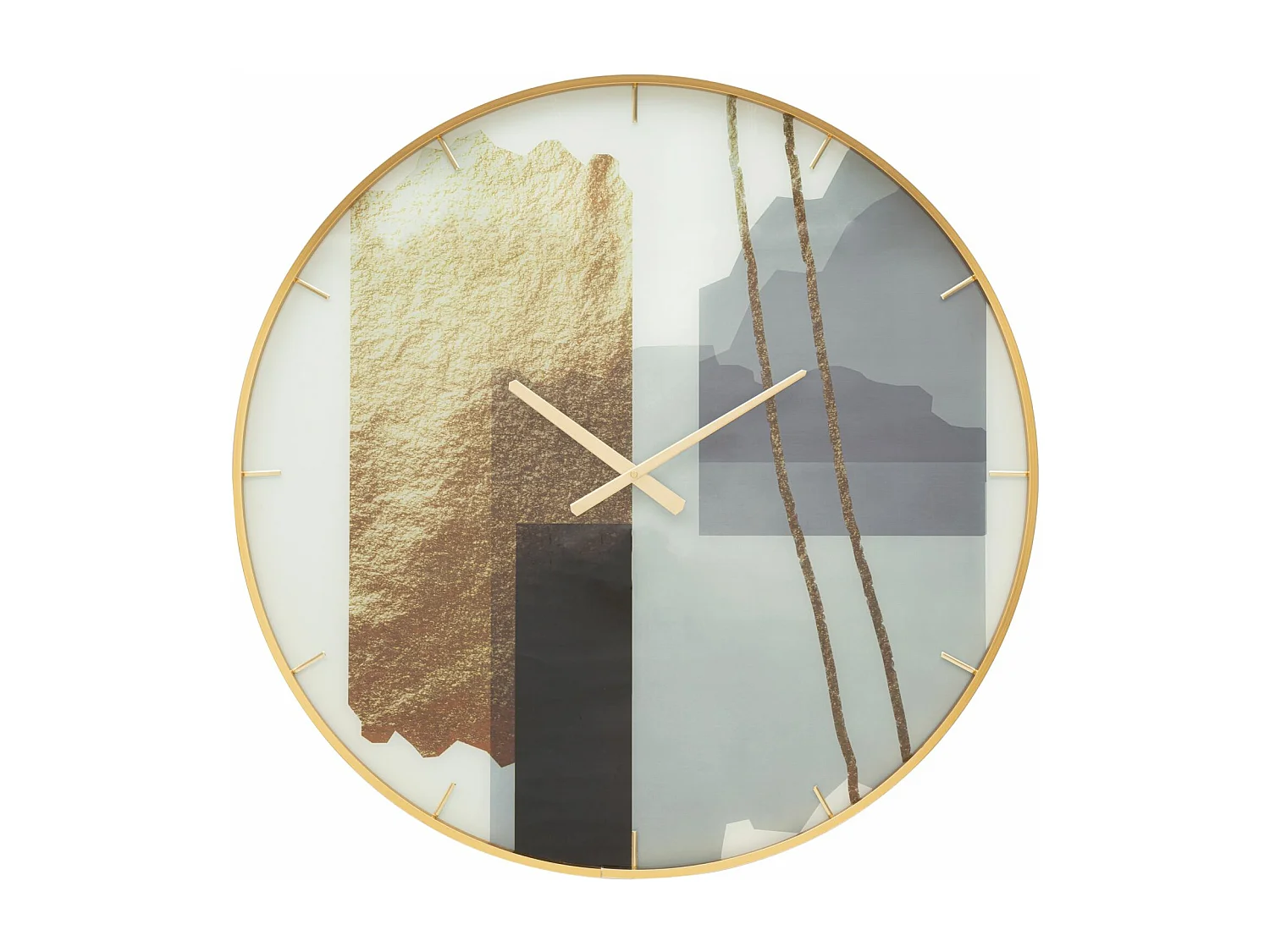 Orologio rotondo da parete in fibre di legno multicolore Ø cm 80x5