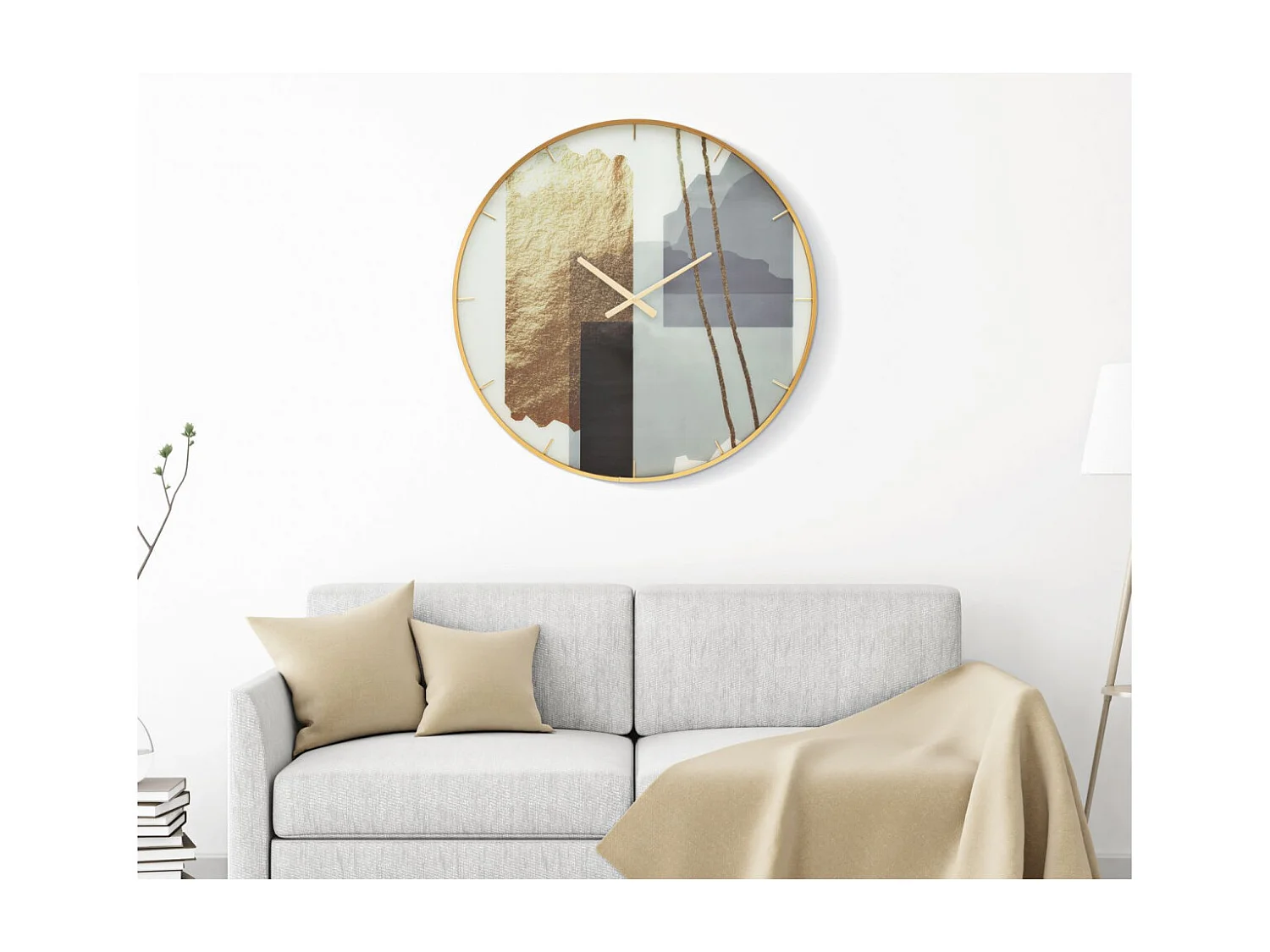 Horloge Murale en Verre "Motifs" 80cm Multicolore