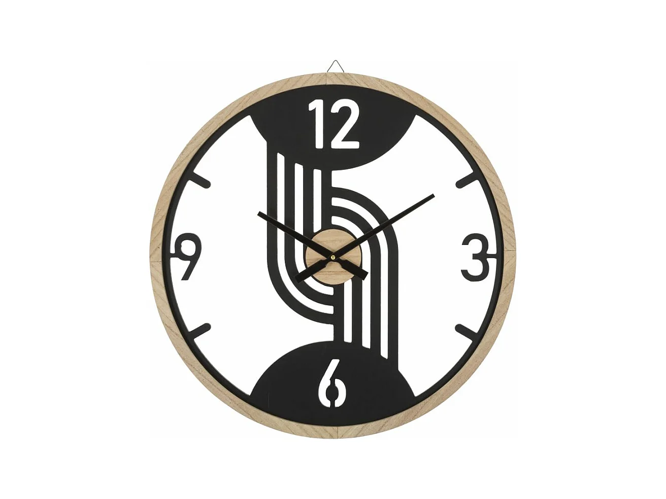 Horloge Murale en Métal "Clips" 60cm Noir