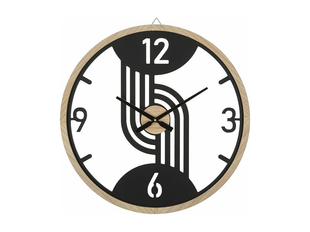 Horloge Murale en Métal "Clips" 60cm Noir