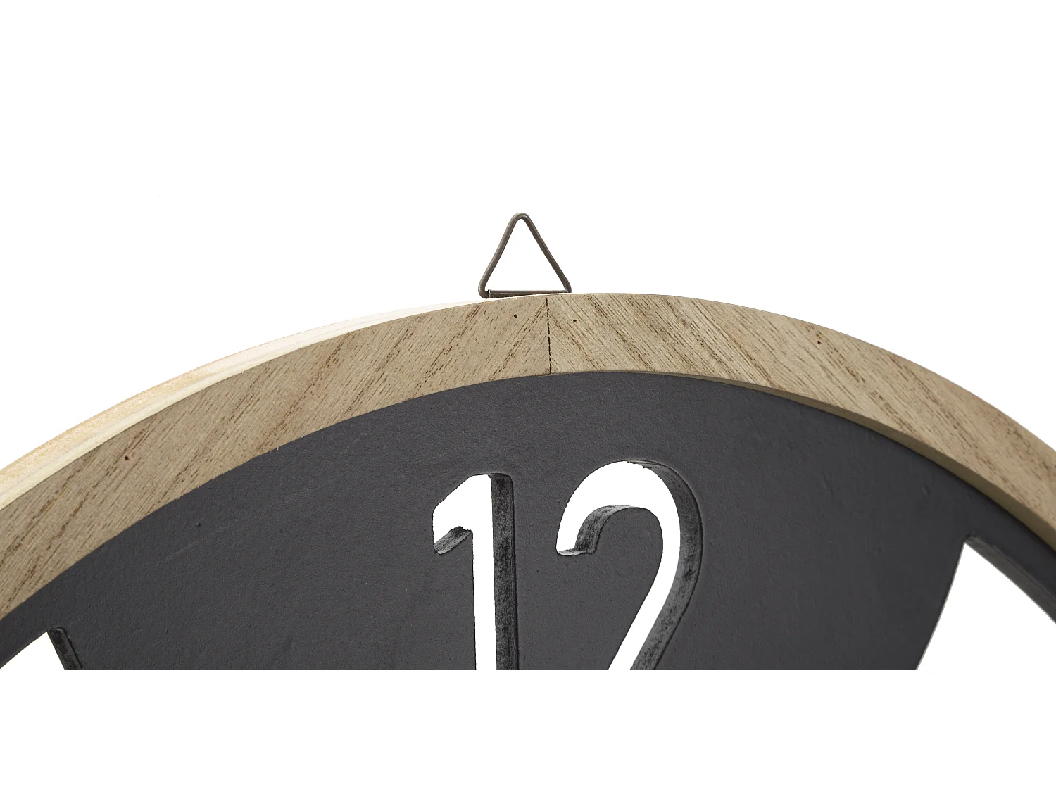 Horloge Murale en Métal "Clips" 60cm Noir