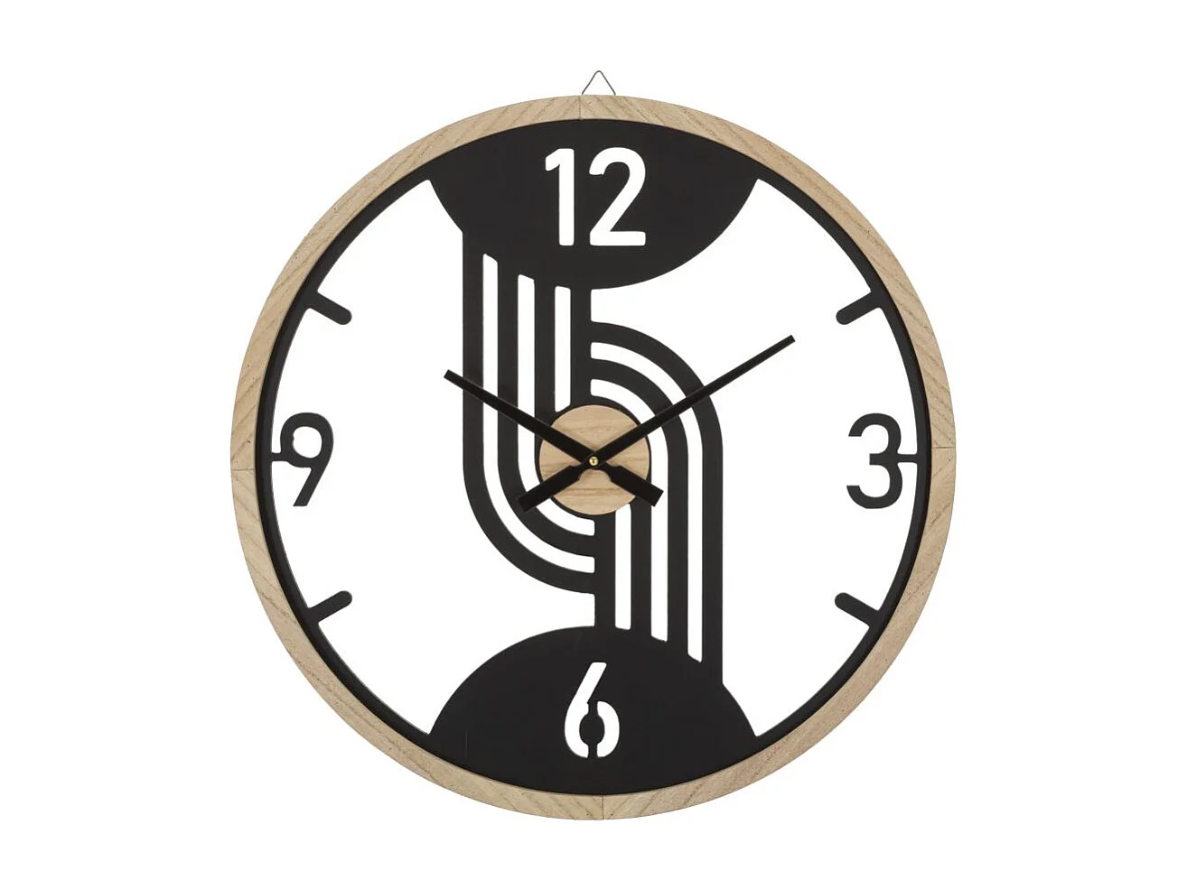 Horloge Murale en Métal "Clips" 60cm Noir