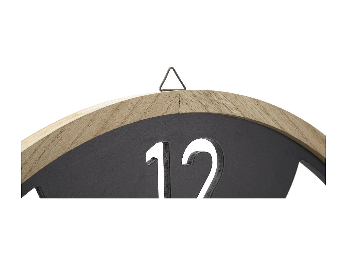 Horloge Murale en Métal "Clips" 60cm Noir