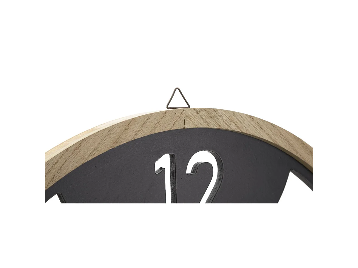 Horloge Murale en Métal "Clips" 60cm Noir