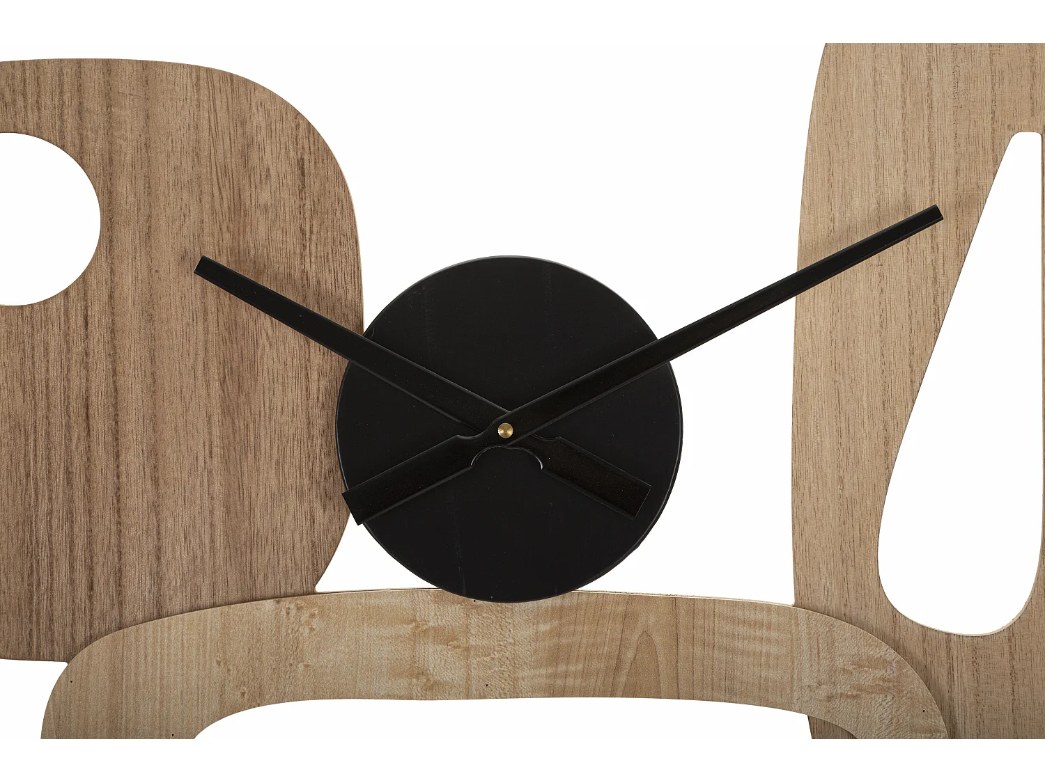 Orologio rotondo da parete in metallo e legno marrone Ø cm 60x2,5