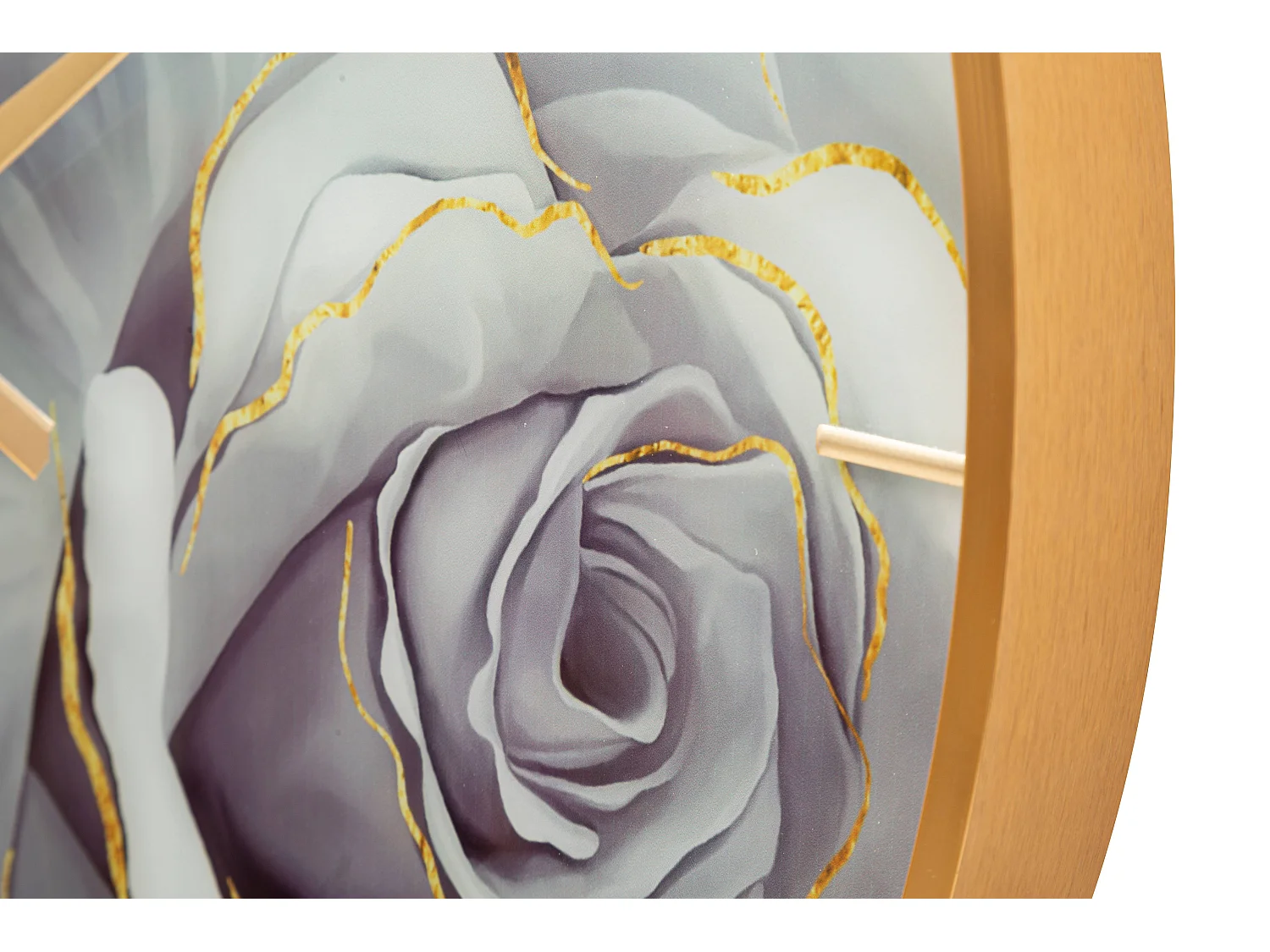 Horloge Murale en Verre "Rose" 60cm Multicolore