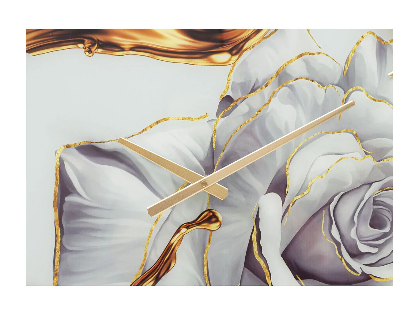 Horloge Murale en Verre "Rose" 60cm Multicolore