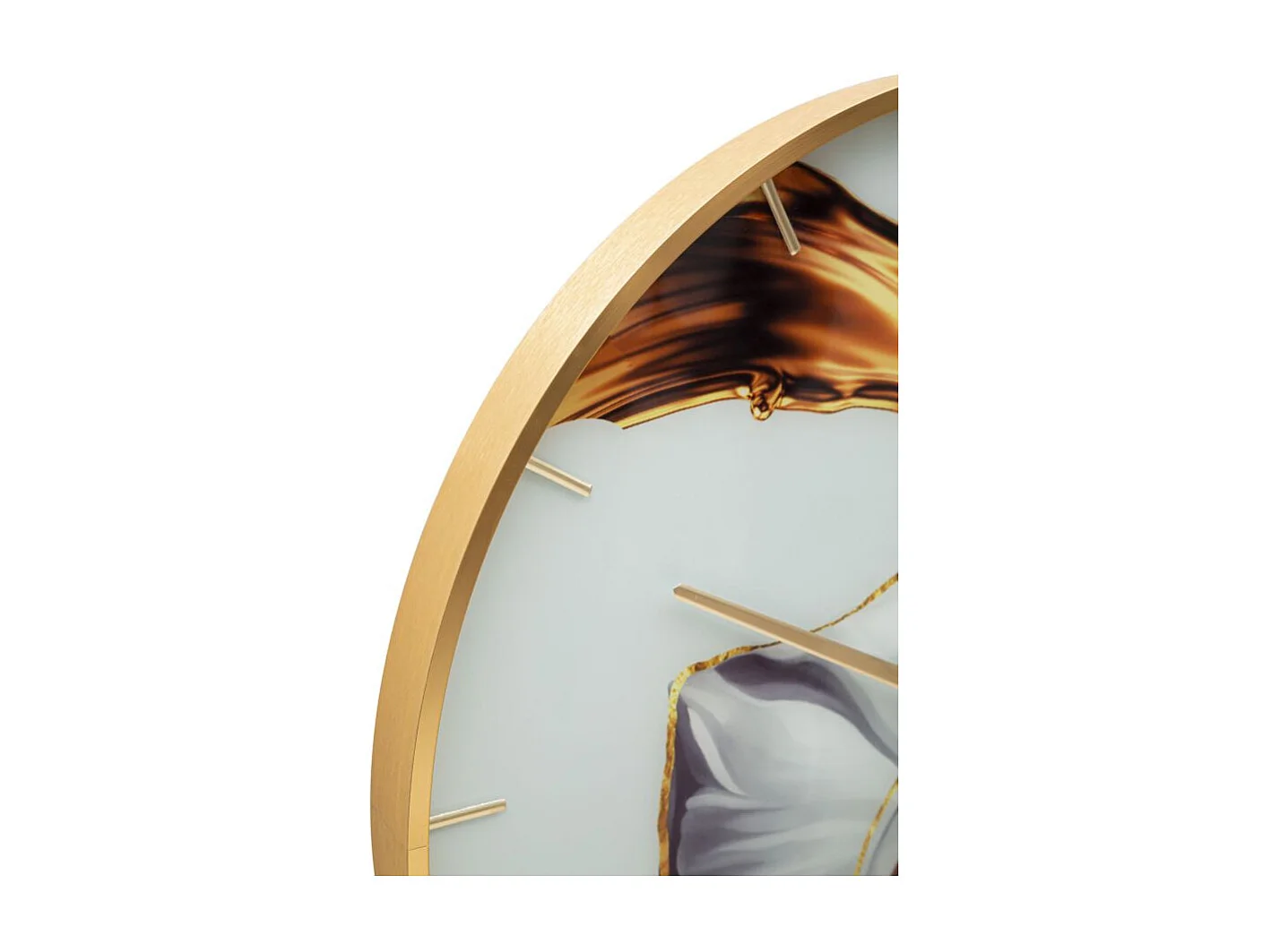 Horloge Murale en Verre "Rose" 60cm Multicolore