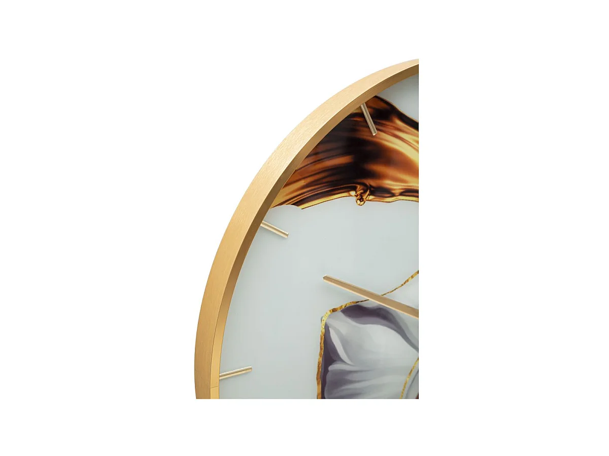 Runde Wanduhr aus Holzfaser mehrfarbig Ø 60x5 cm