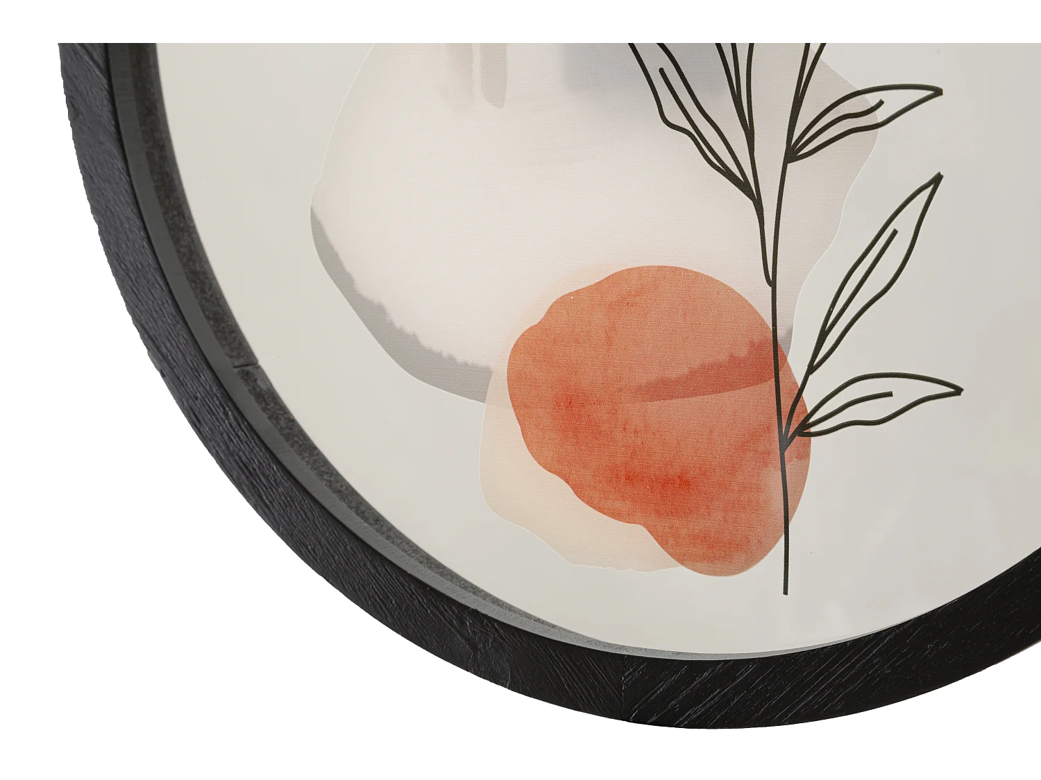 Horloge Murale en Verre "Rose" 40cm Multicolore