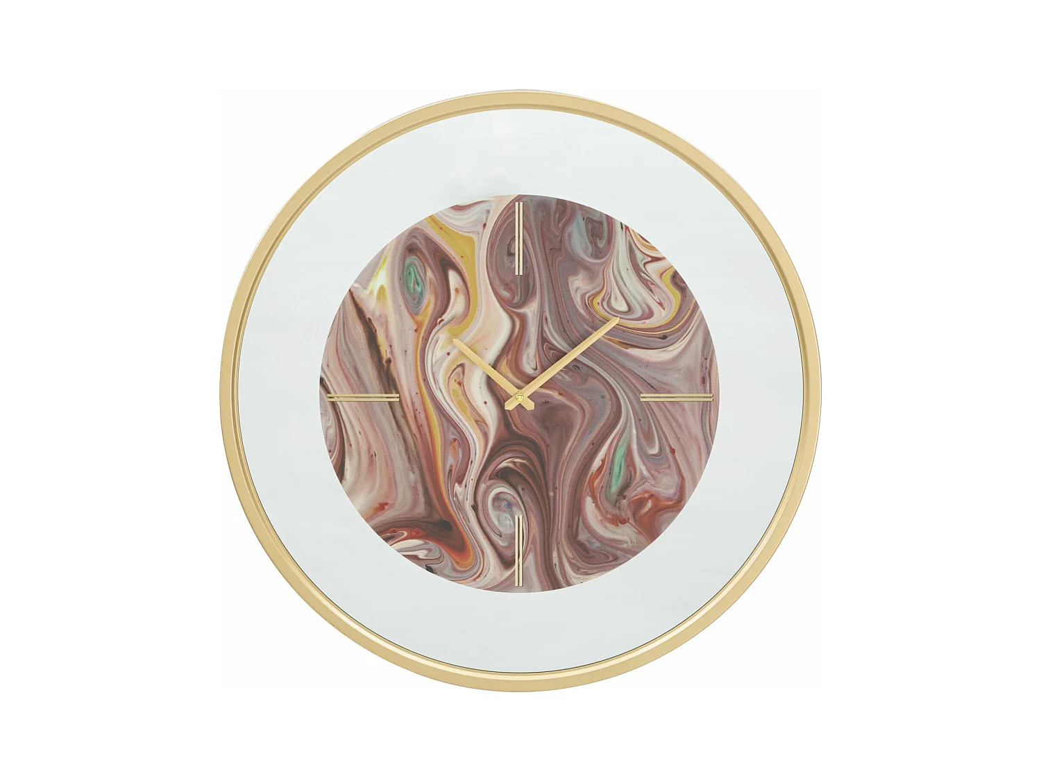 Horloge Murale en Verre "Miroir Mix" 60cm Multicolore