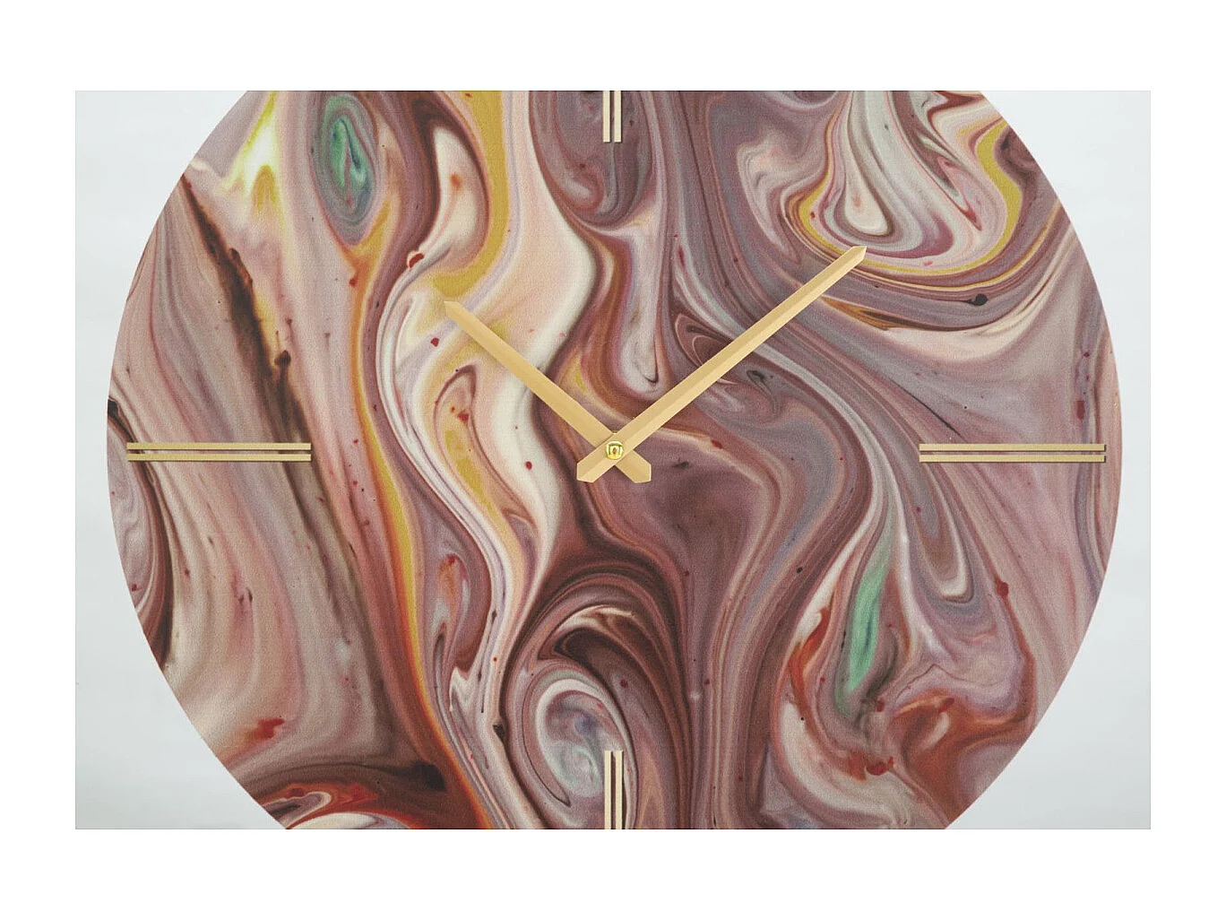 Meerkleurige metalen wandklok Ø 60x6 cm