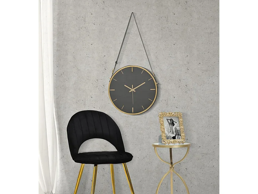 Horloge murale en métal noir cm 34x6x71,5