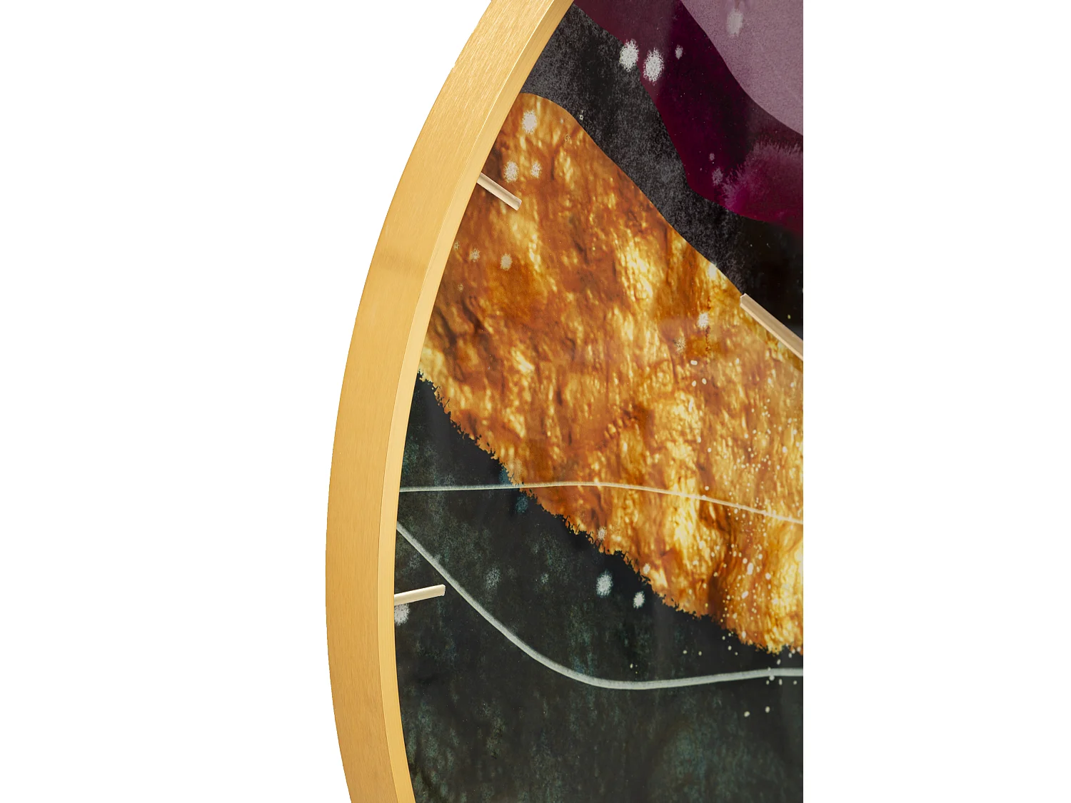 Orologio rotondo da parete in fibre di legno multicolore Ø cm 80x5