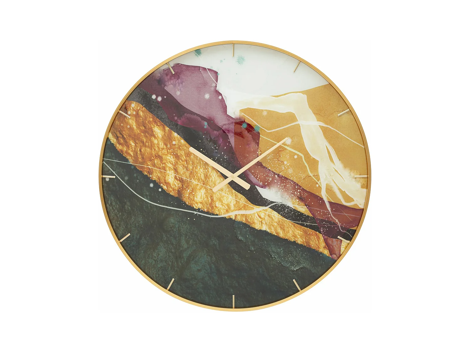 Horloge Murale en Verre "Mity" 80cm Multicolore